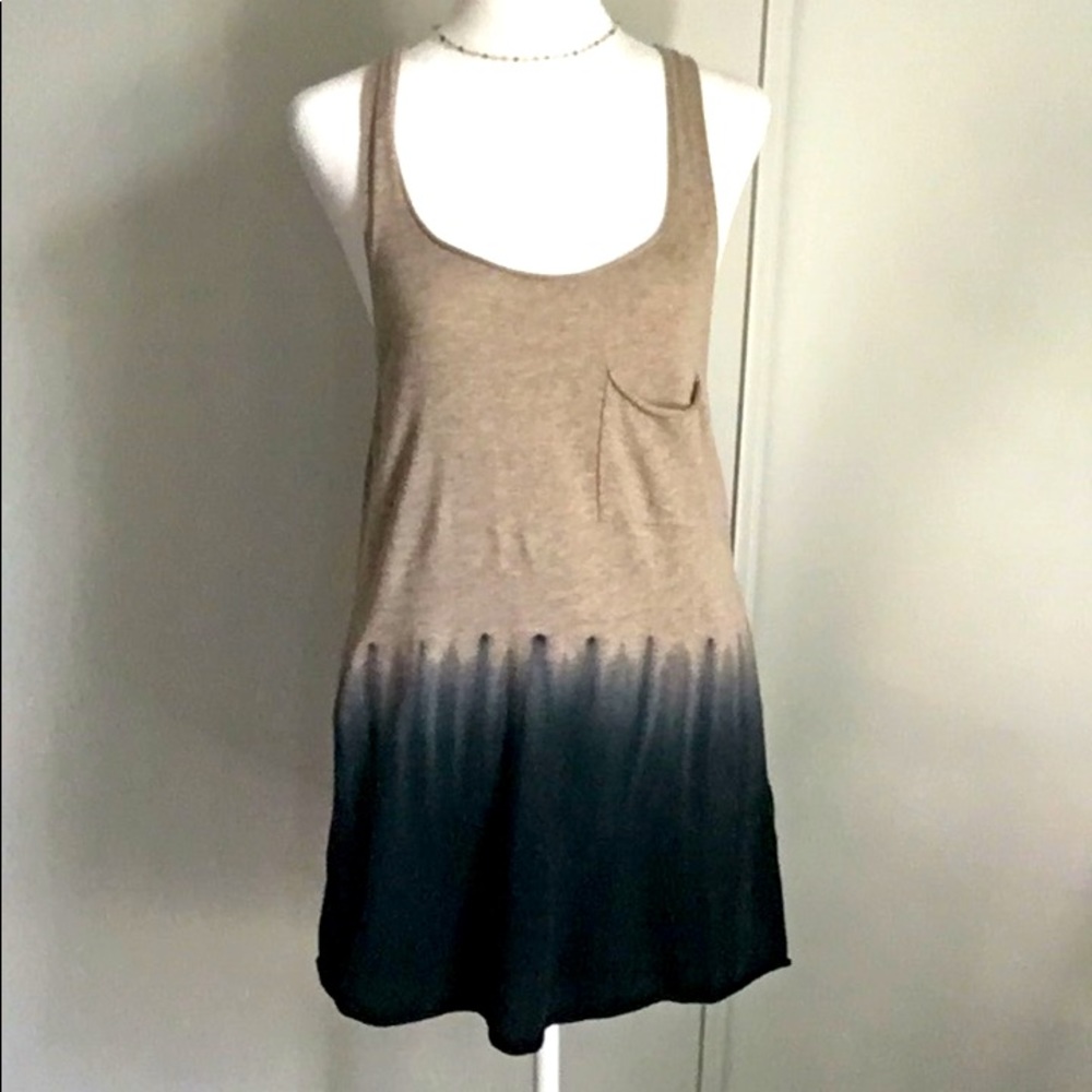 Quicksilver Long Ombré Tie Dye Knit Racerback Tank Cover Up Loungewear Tank